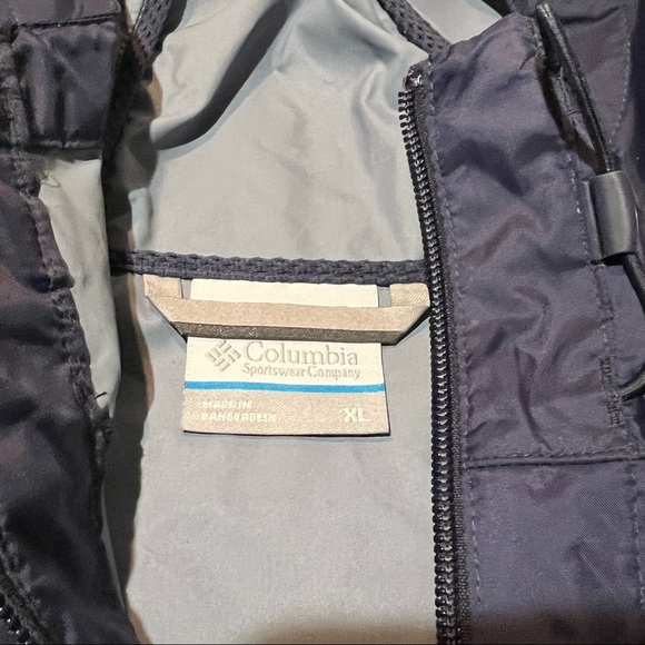 Columbia hood navy blue nylon jacket - Picture 4 of 4